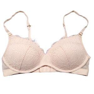 Lively The No-Wire Push Up Bra Toasted Almond Size 36C Wireless Wirefree